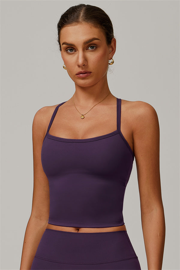 Crisscross Back Sculpting Crop Vest
