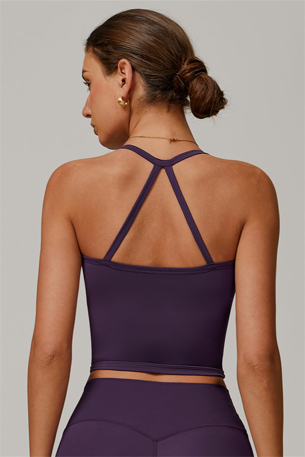 Crisscross Back Sculpting Crop Vest