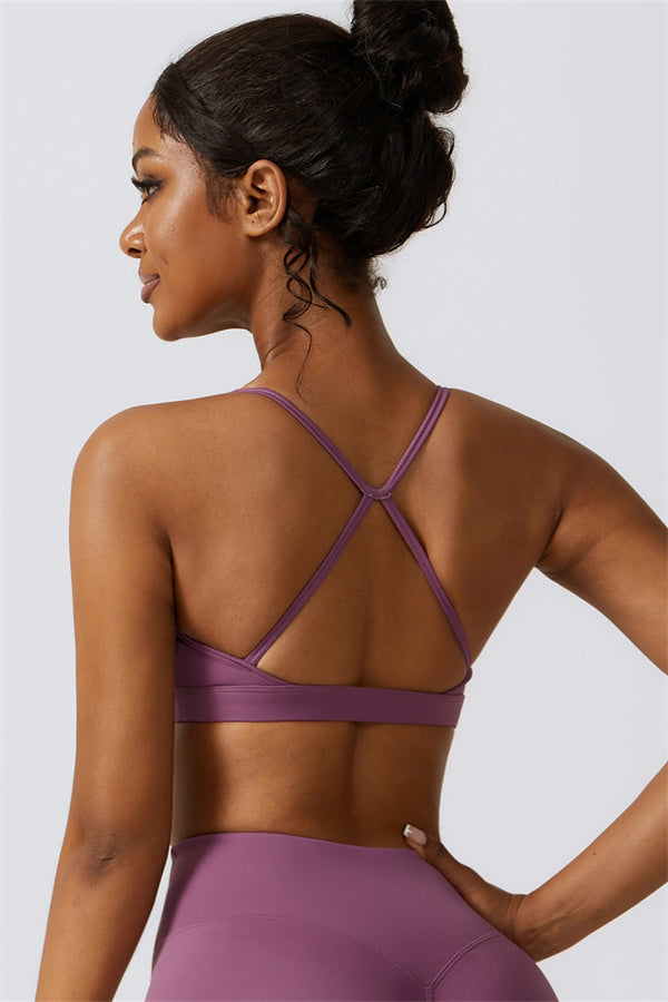 Stylish Crisscross Back Sports Bra