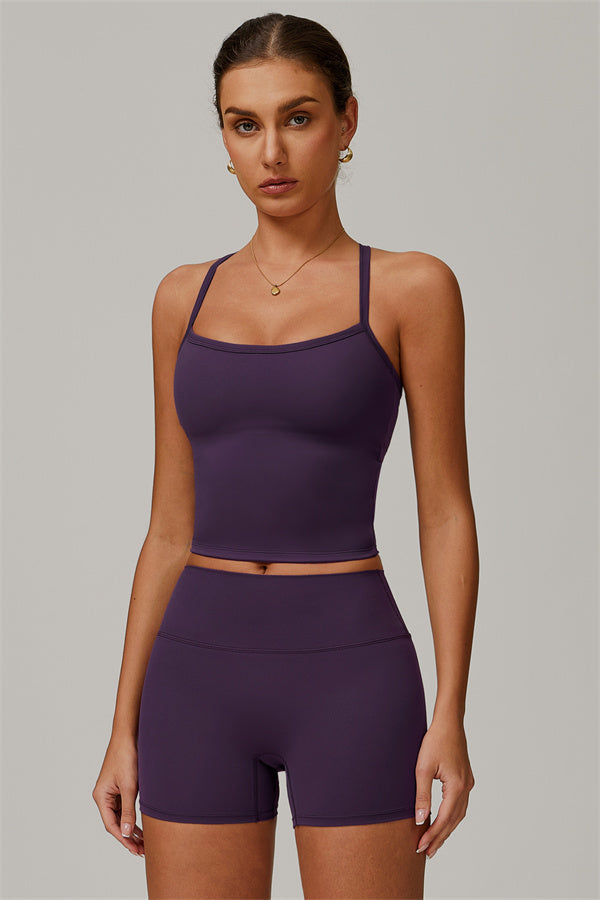 Crisscross Back Sculpting Crop Vest