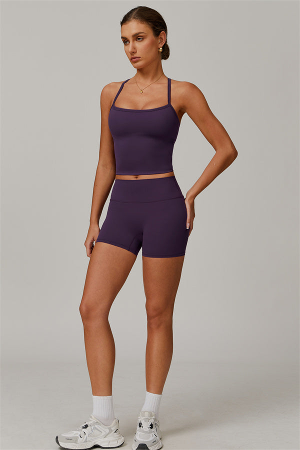 Crisscross Back Sculpting Crop Vest