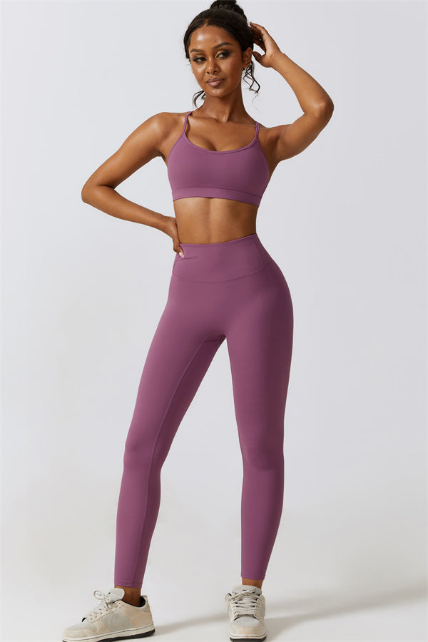 Stylish Crisscross Back Sports Bra