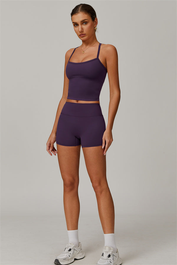 Crisscross Back Sculpting Crop Vest