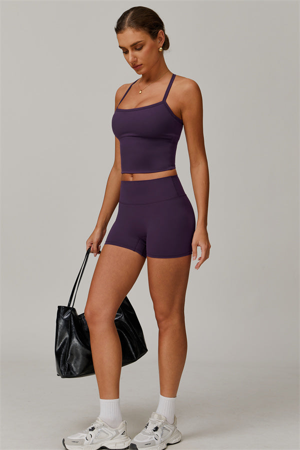 Crisscross Back Sculpting Crop Vest