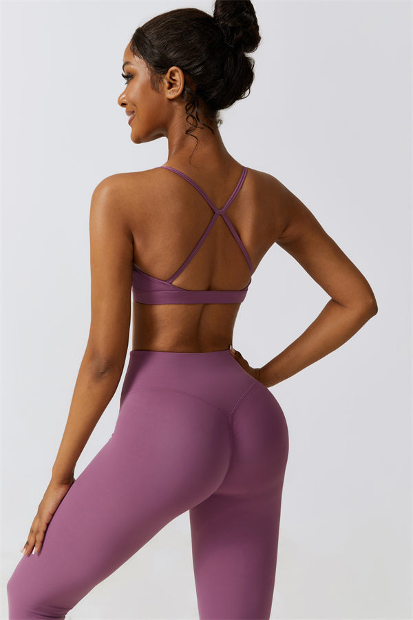 Stylish Crisscross Back Sports Bra