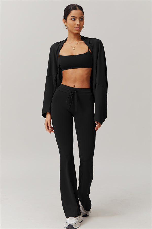 Asymmetrical Off-Shoulder Cropped Pullover