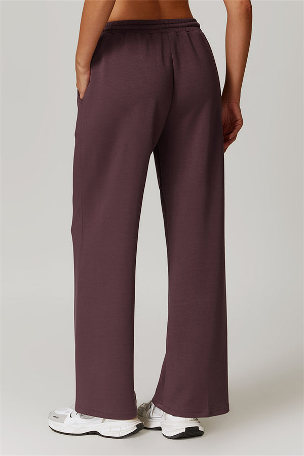 Straight-Leg Sweatpants with Side Pockets