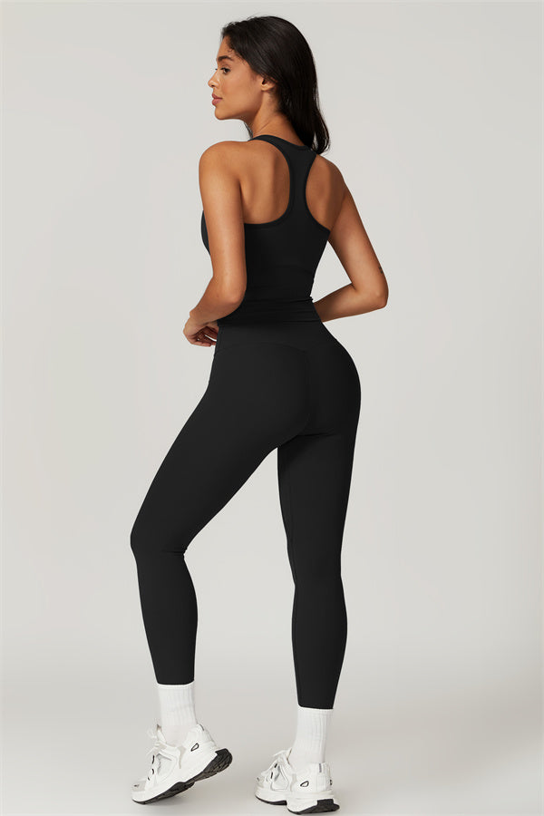 Square Neck Performance Crop Top