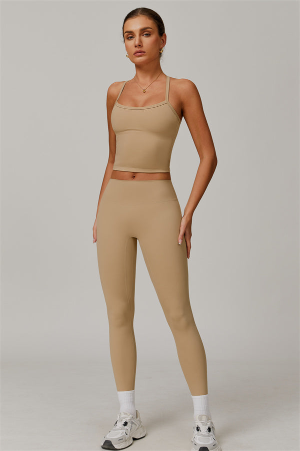 Crisscross Back Sculpting Crop Vest