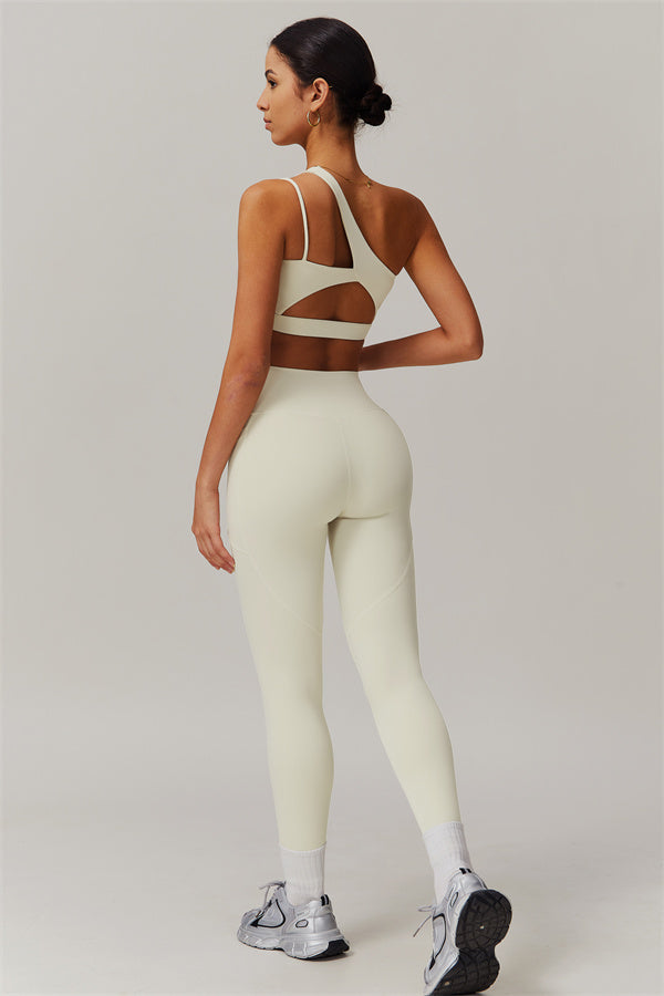 Asymmetrical One-Shoulder Sports Bra