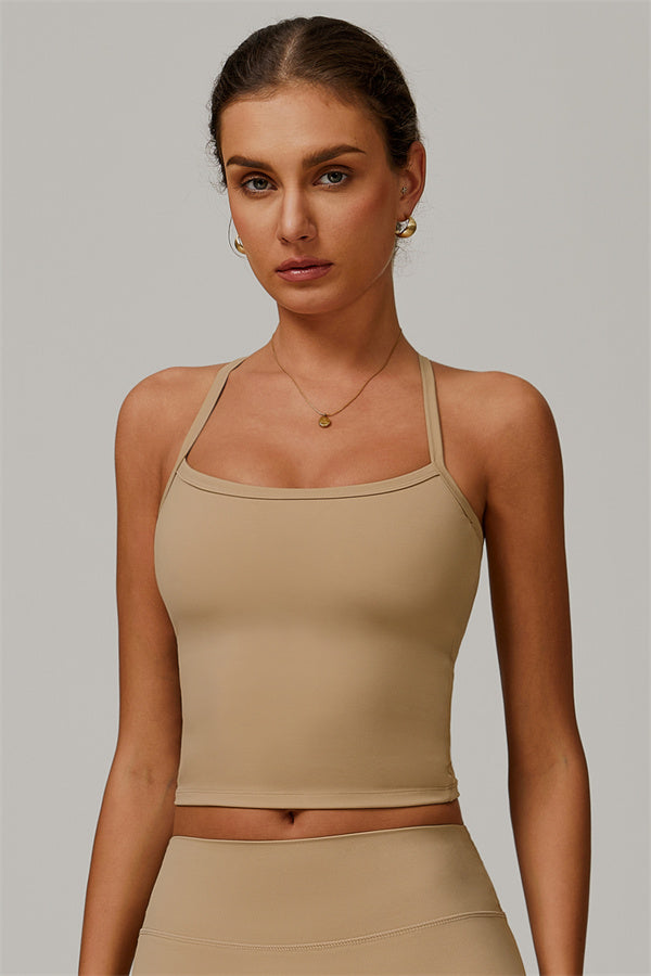Crisscross Back Sculpting Crop Vest