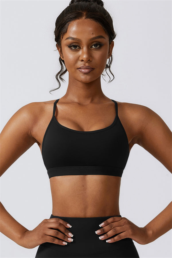 Stylish Crisscross Back Sports Bra
