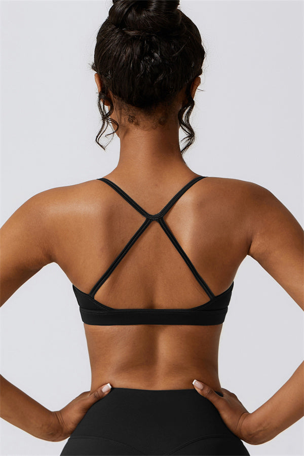 Stylish Crisscross Back Sports Bra
