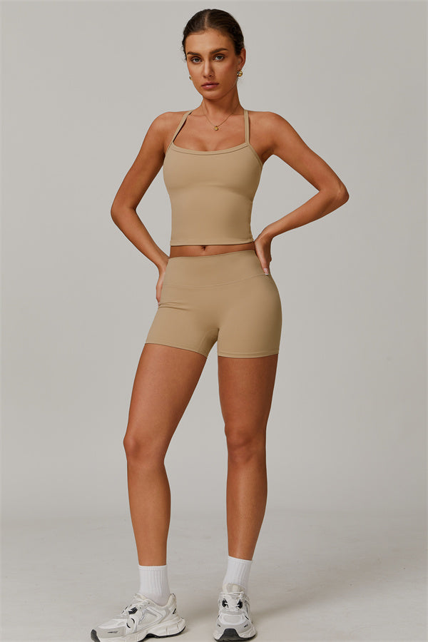 Crisscross Back Sculpting Crop Vest