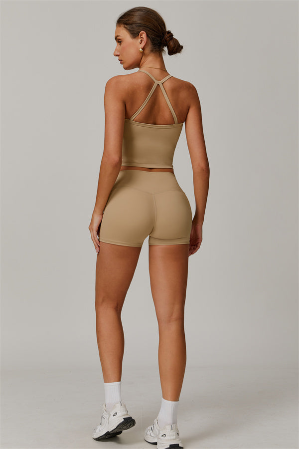 Crisscross Back Sculpting Crop Vest