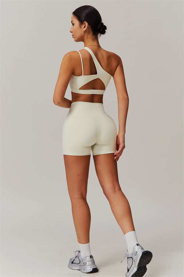Asymmetrical One-Shoulder Sports Bra