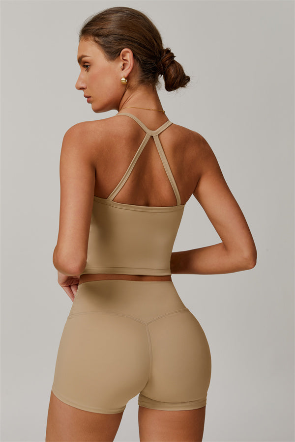Crisscross Back Sculpting Crop Vest