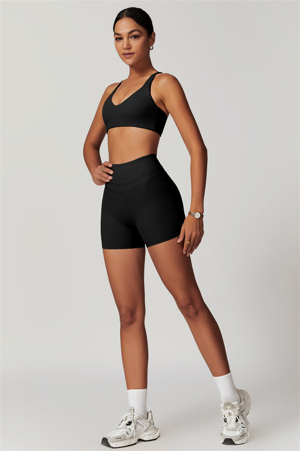 Crossback Sculpt Sports Bra & Shorts Set