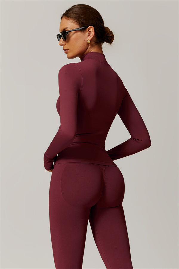 Seamless High-Neck Jacket & Sculpting Leggings Set