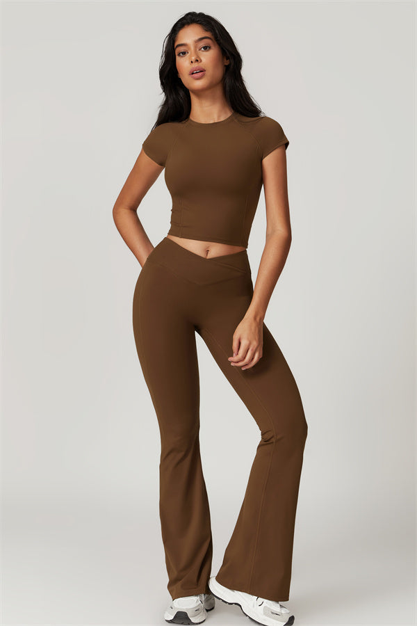 Flared High-Waist Sculpting Leggings
