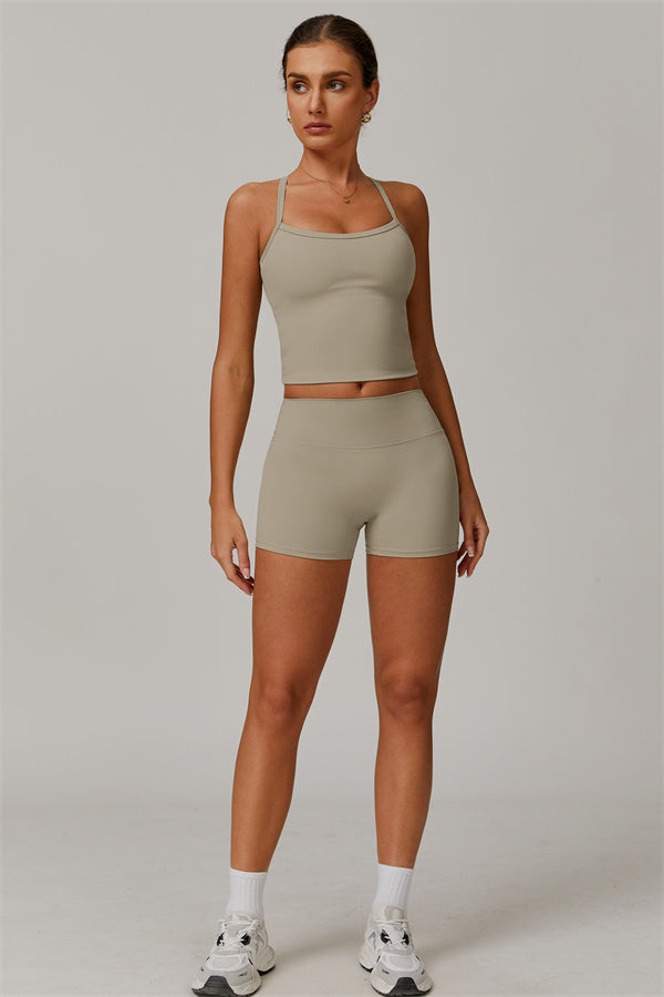 Crisscross Back Sculpting Crop Vest