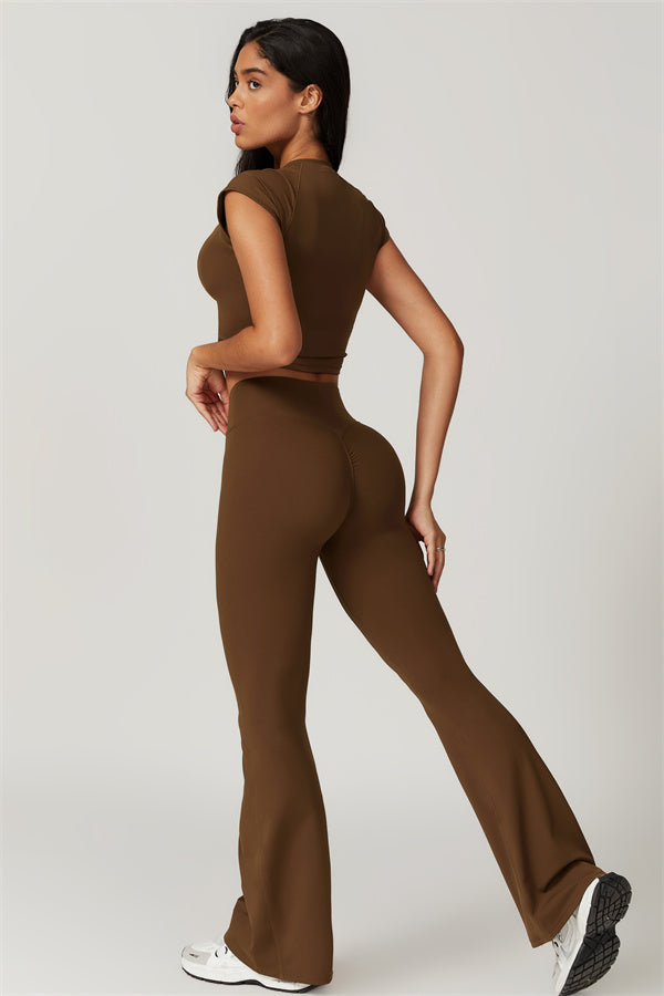 Flared High-Waist Sculpting Leggings