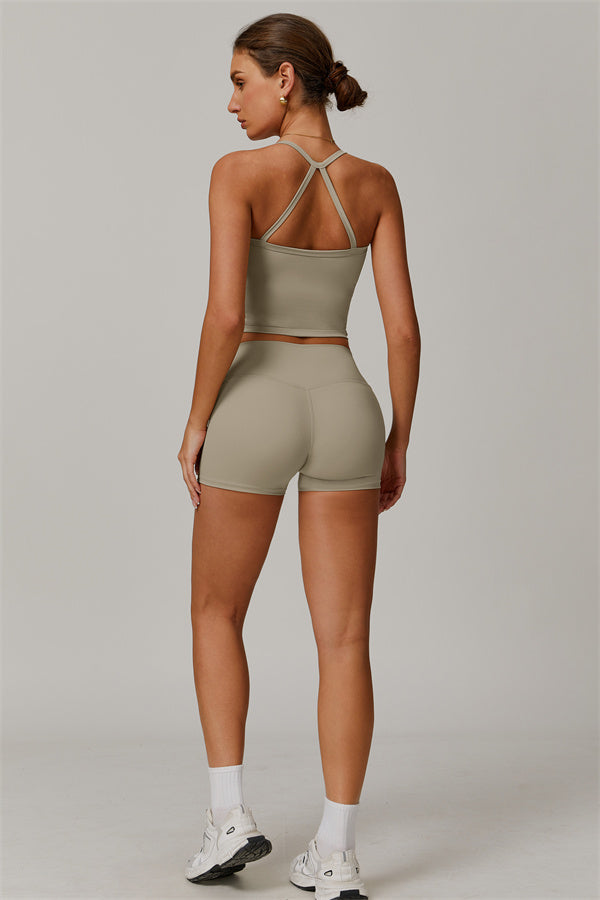 Crisscross Back Sculpting Crop Vest