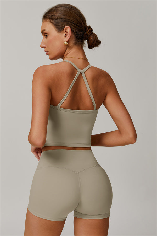 Crisscross Back Sculpting Crop Vest
