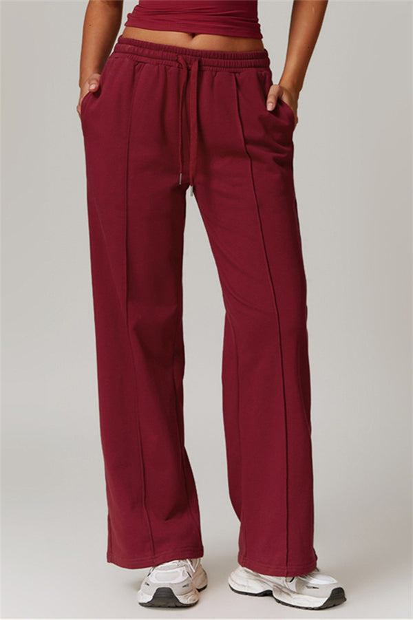 Straight-Leg & Wide-Leg Sweatpants with Drawstring