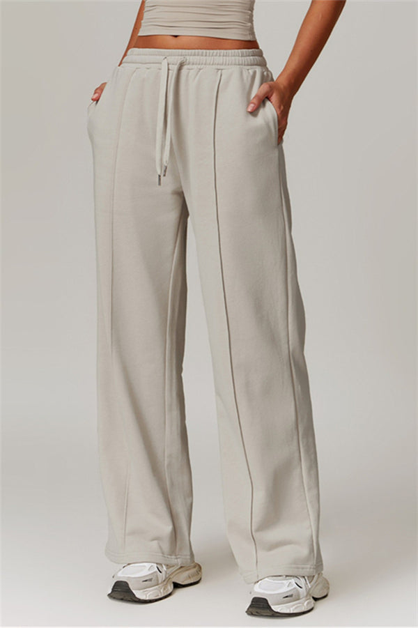 Straight-Leg & Wide-Leg Sweatpants with Drawstring